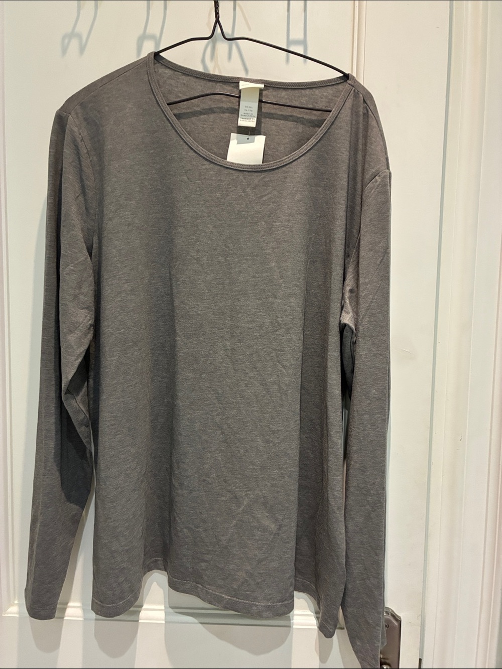BNWT H&M Everyday Crewneck Long Sleeve Tee - Gray 👵MT